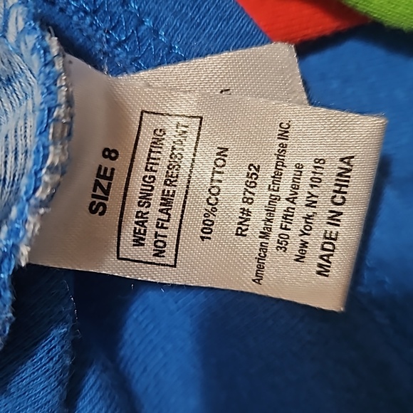 Super Mario Bros. Mario and Luigi kids size 8 pajama set bundle - Picture 3 of 8